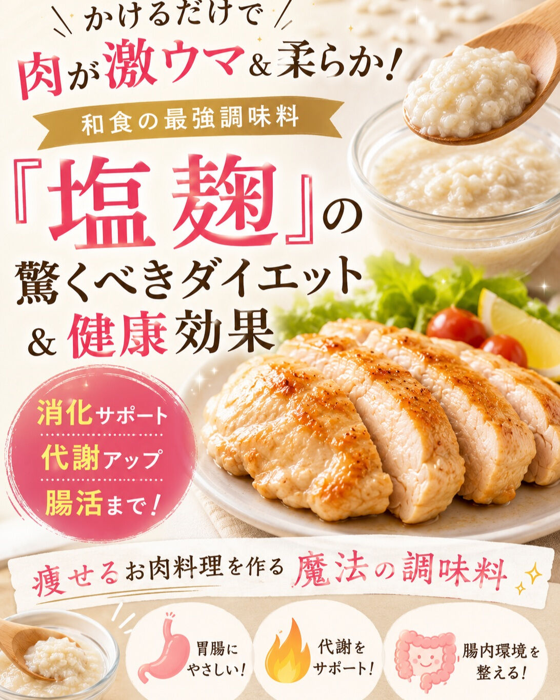 「パサつきがちな鶏むね肉、食べるのが辛い…😭」